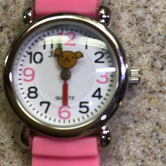 Kids Watch Pink Band with Train on the band. - Picture 7 of 8